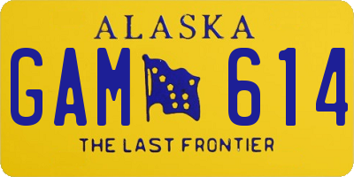 AK license plate GAM614