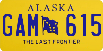 AK license plate GAM615
