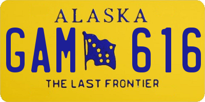 AK license plate GAM616