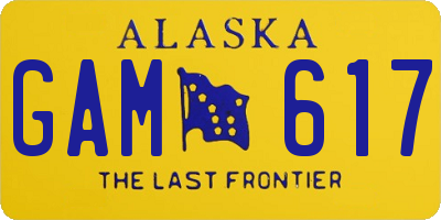 AK license plate GAM617