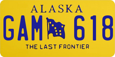 AK license plate GAM618