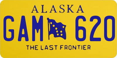 AK license plate GAM620