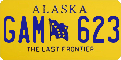 AK license plate GAM623