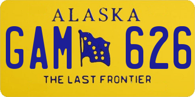 AK license plate GAM626
