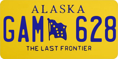 AK license plate GAM628