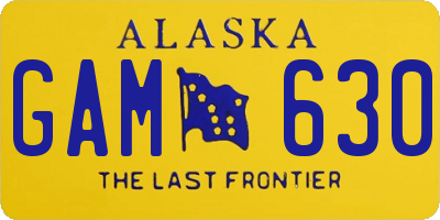 AK license plate GAM630