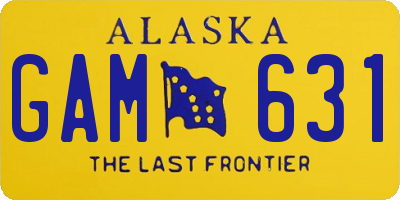 AK license plate GAM631