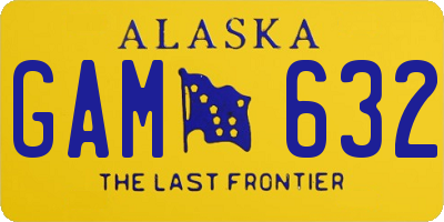 AK license plate GAM632