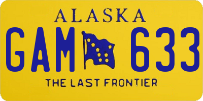 AK license plate GAM633