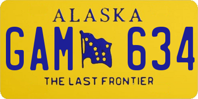 AK license plate GAM634