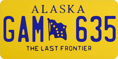 AK license plate GAM635