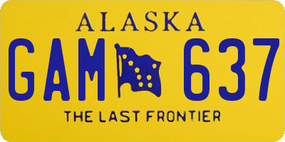 AK license plate GAM637