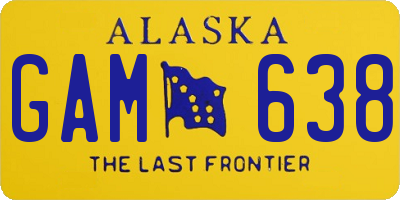 AK license plate GAM638
