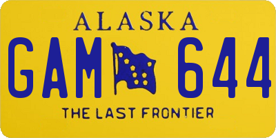 AK license plate GAM644