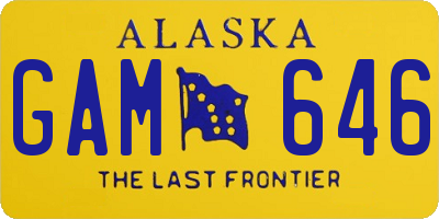 AK license plate GAM646