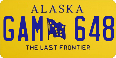 AK license plate GAM648