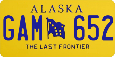 AK license plate GAM652