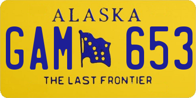 AK license plate GAM653
