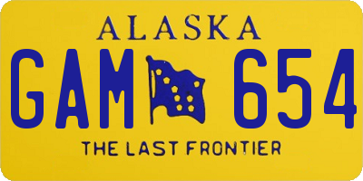 AK license plate GAM654