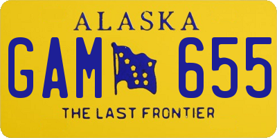 AK license plate GAM655