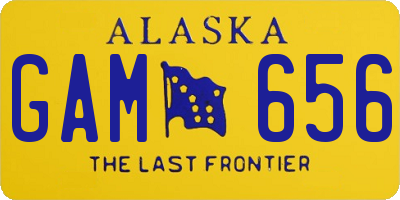 AK license plate GAM656