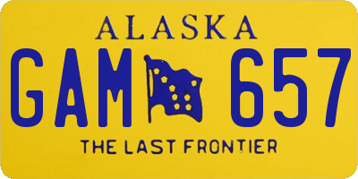 AK license plate GAM657