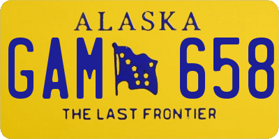 AK license plate GAM658