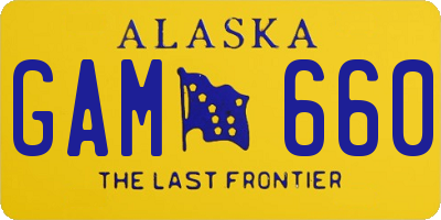 AK license plate GAM660
