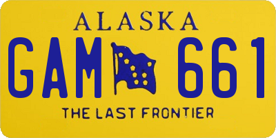 AK license plate GAM661