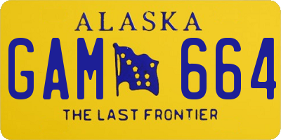 AK license plate GAM664
