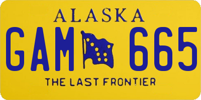 AK license plate GAM665