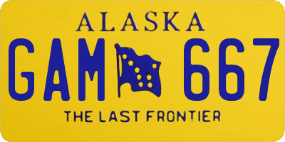 AK license plate GAM667