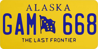 AK license plate GAM668