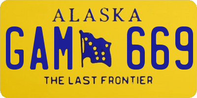 AK license plate GAM669