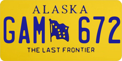 AK license plate GAM672