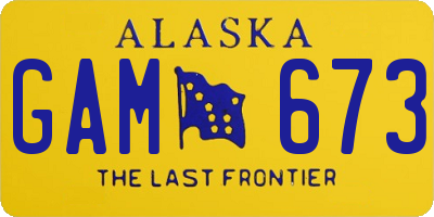AK license plate GAM673