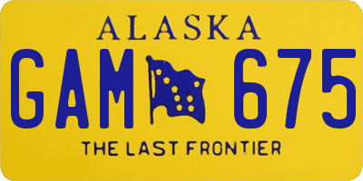 AK license plate GAM675