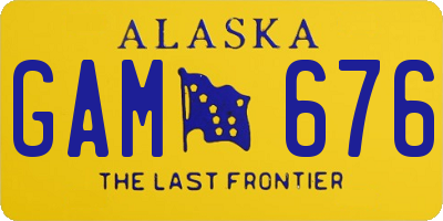 AK license plate GAM676