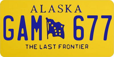AK license plate GAM677