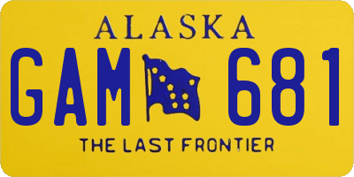 AK license plate GAM681