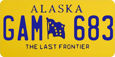 AK license plate GAM683