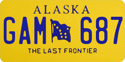 AK license plate GAM687