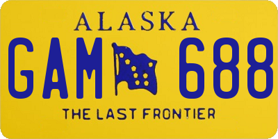 AK license plate GAM688