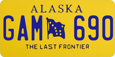 AK license plate GAM690