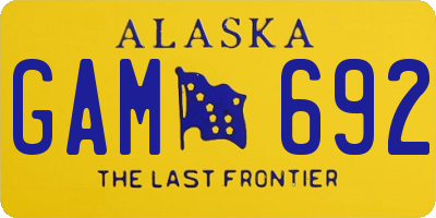 AK license plate GAM692