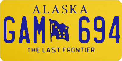 AK license plate GAM694