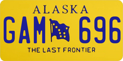 AK license plate GAM696