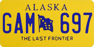 AK license plate GAM697