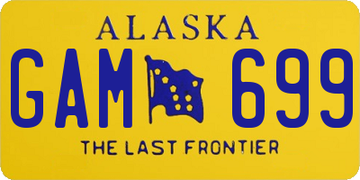AK license plate GAM699