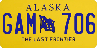 AK license plate GAM706